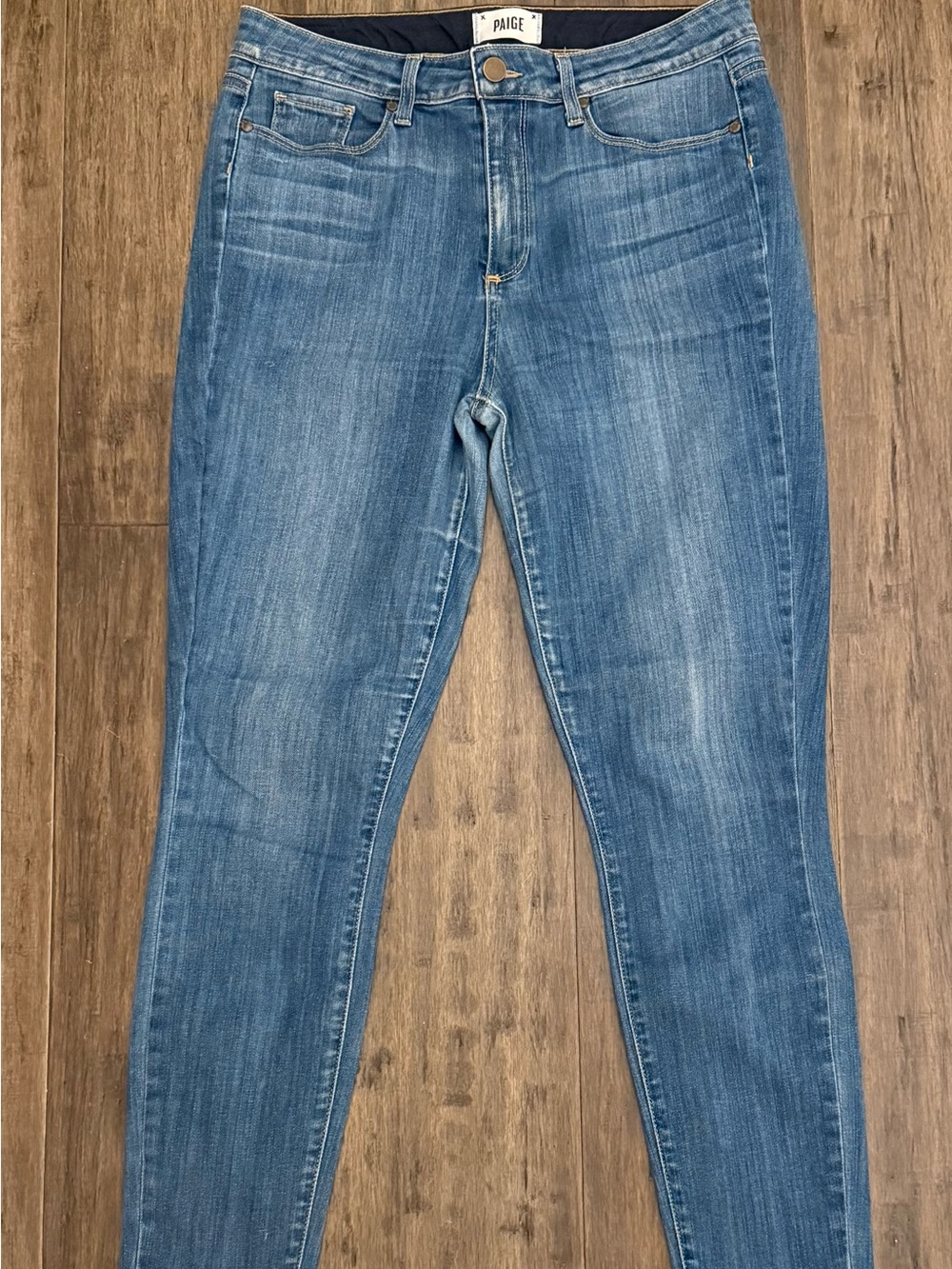 PAIGE Hoxton Skinny Jeans — Classic Slim Fit, Medium Blue